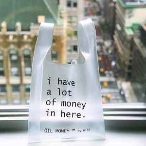 Clear shopping tote